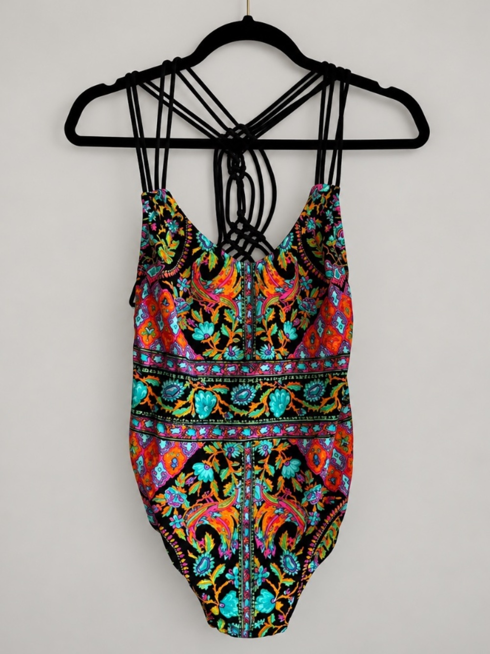 Nanette Lepore King’s Road Goddess Macramé One-Piece Swimsuit – Multicolor